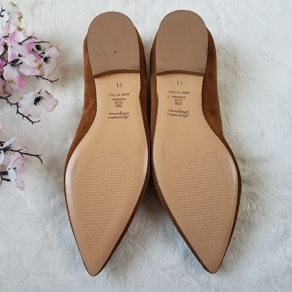 Riccardo Boccia Clodette Pointed Suede Flats - Picture 2 of 5